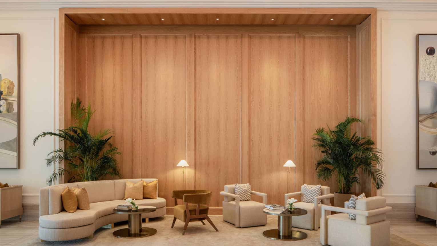 Elegant and modern hotel lobby