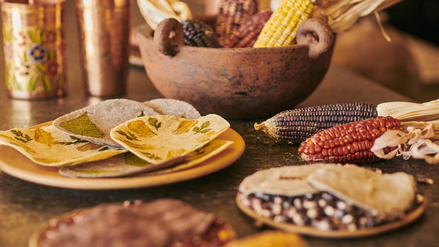 An assortment of corns for making tortillas.