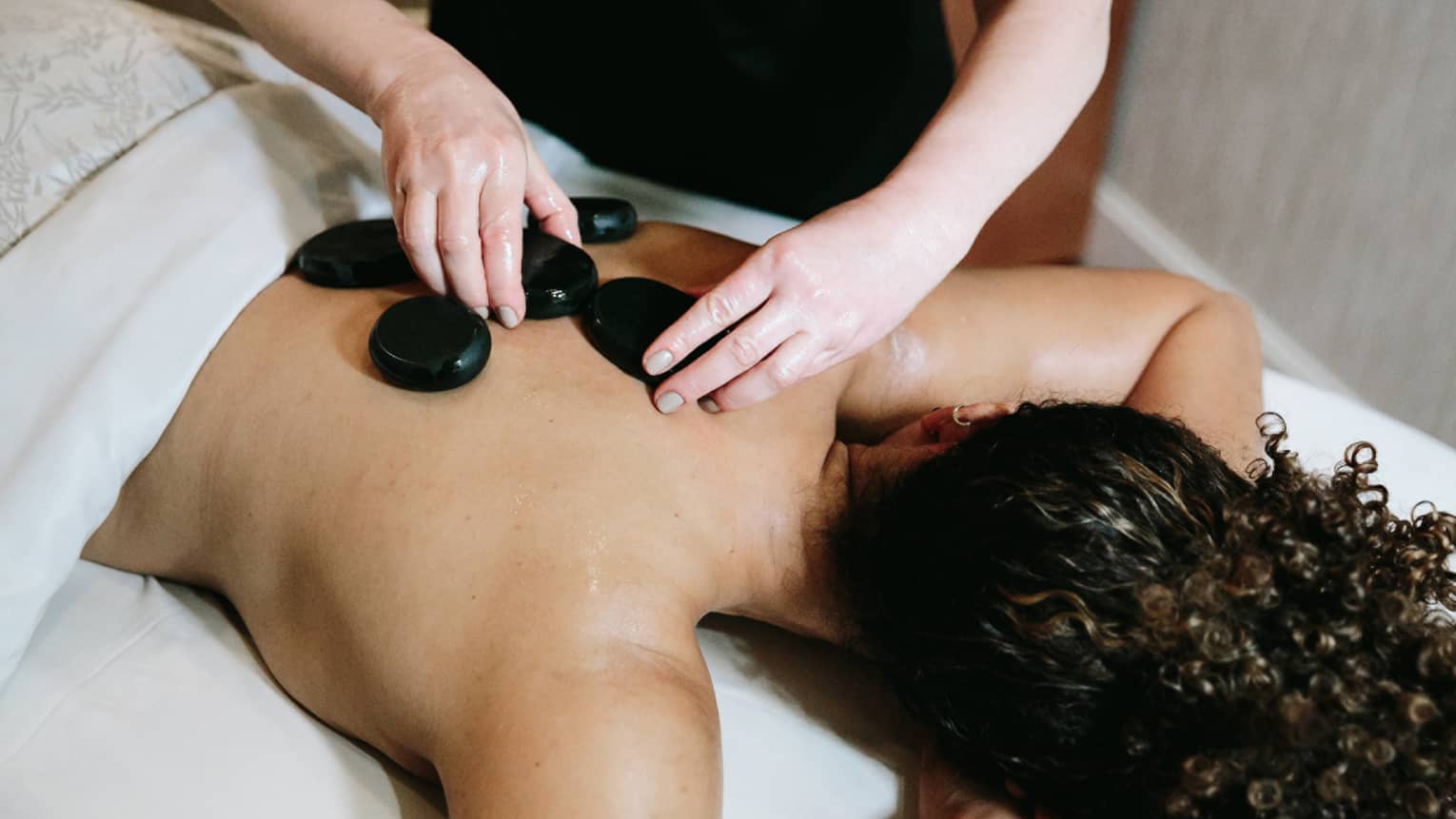 A woman getting a massage.