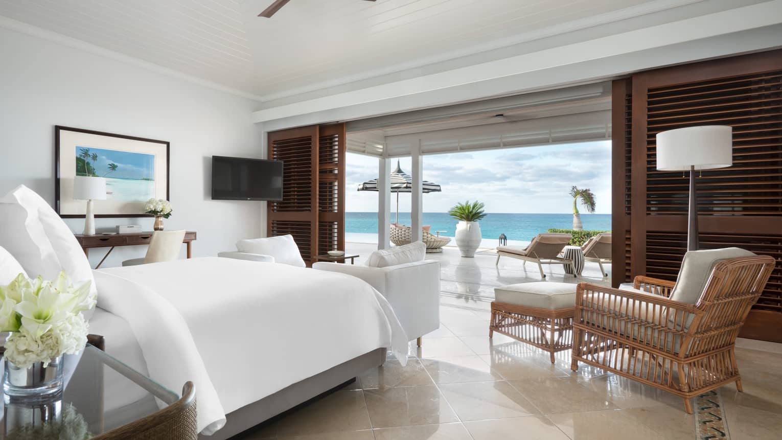 Beachfront Villa Residence Master Bedroom overlooking the ocean