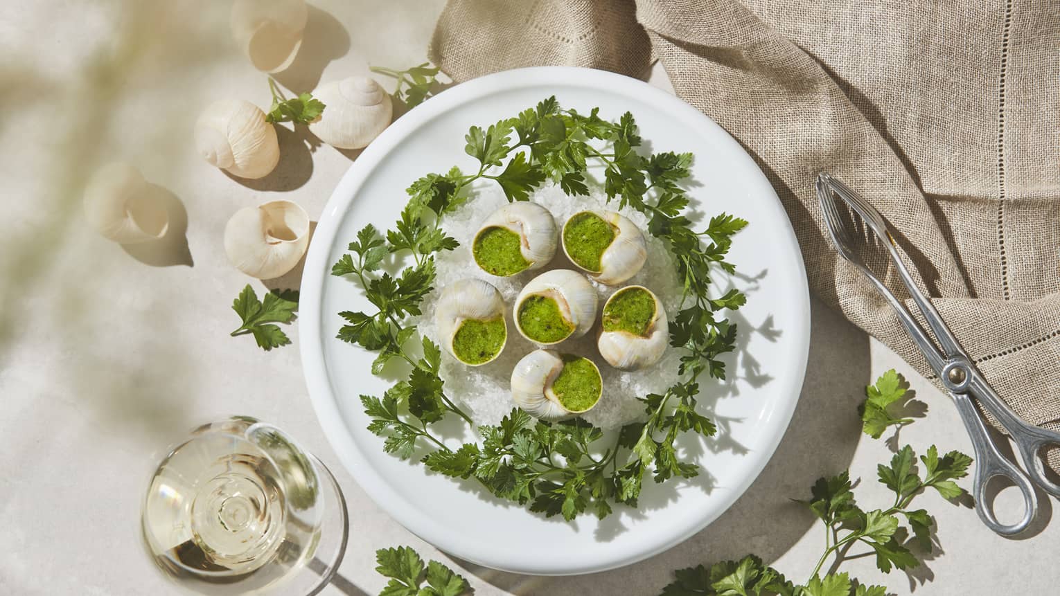 Escargot dish at fine dining restaurant