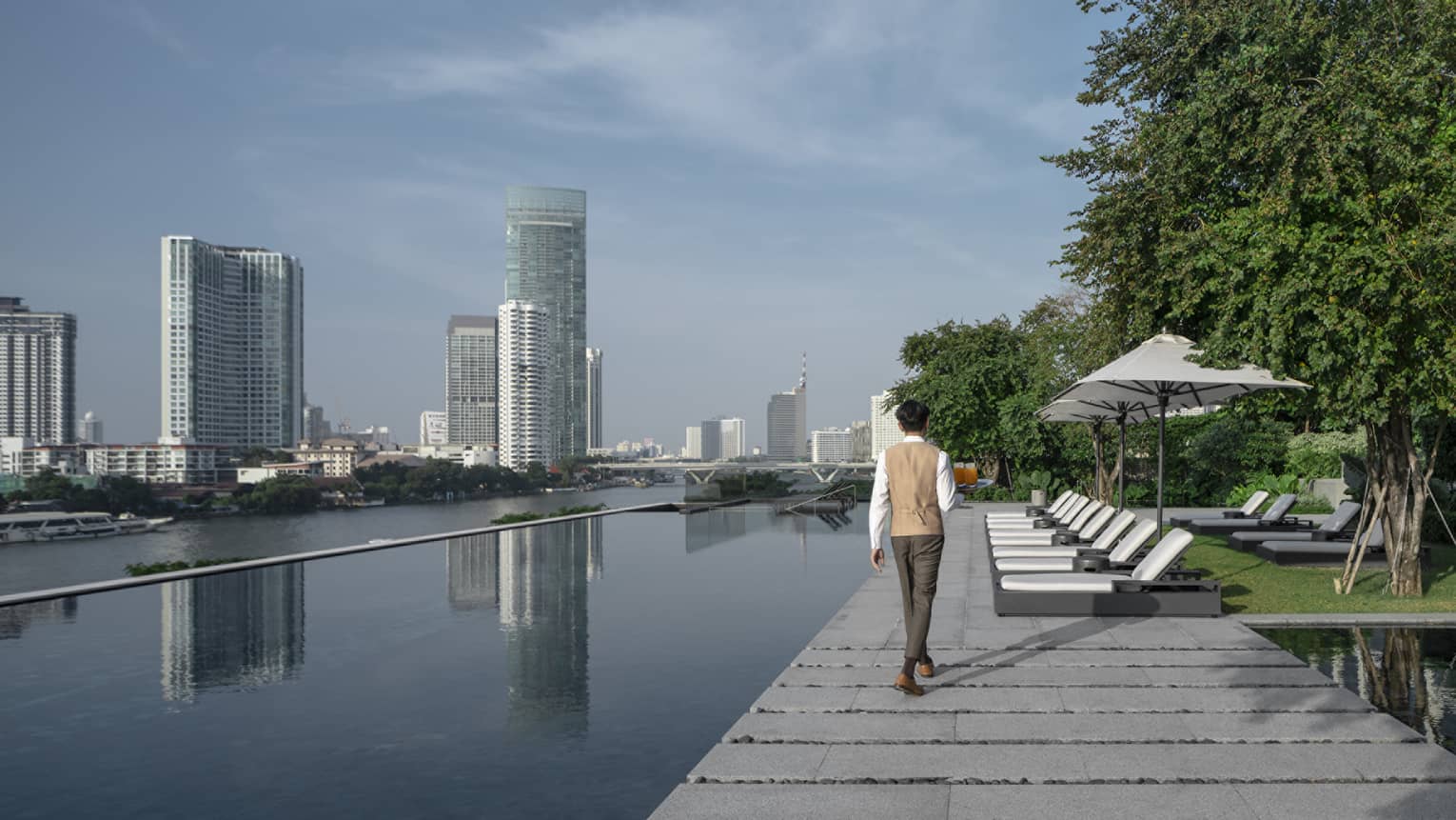 Rendering of staff and waterfront