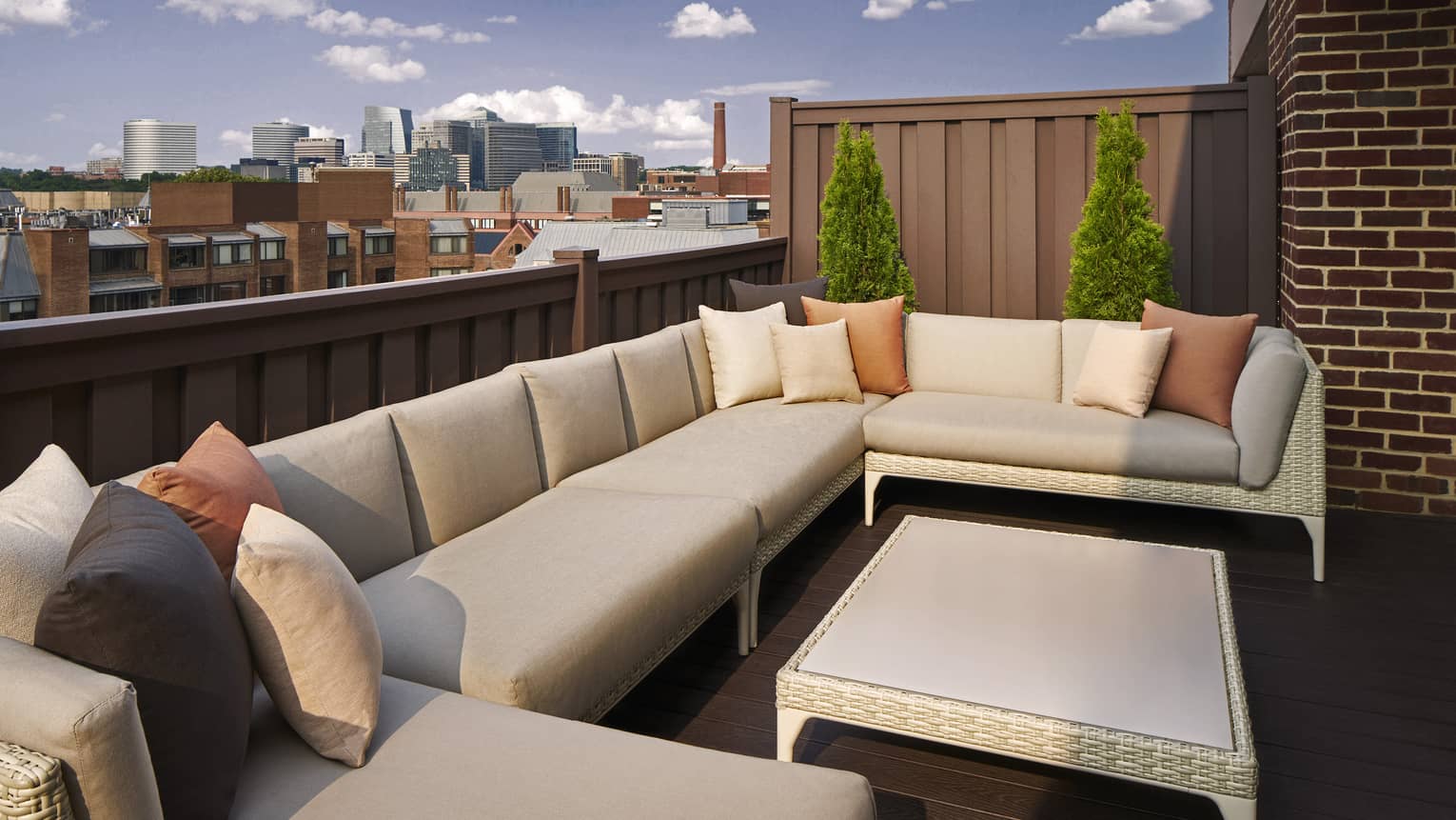 Expansive terrace with lounge seating
