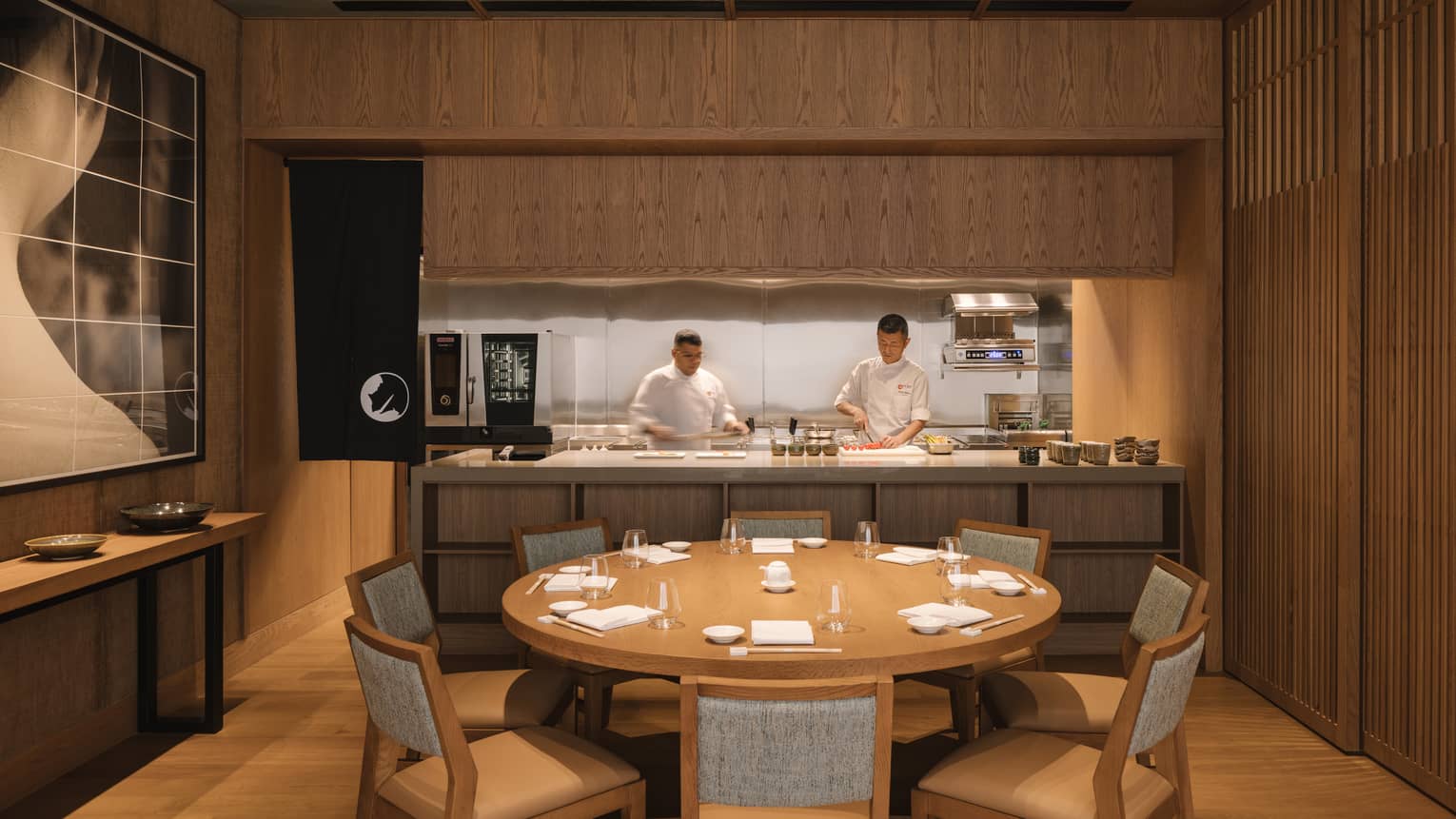 Chef's Table private dining room at Nobu Singapore