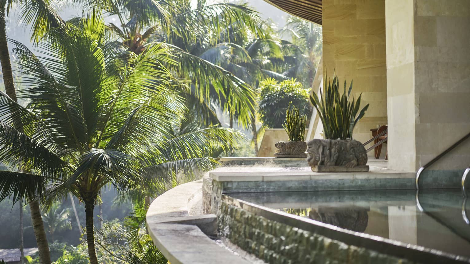 Plunge pool at a spa in Bali