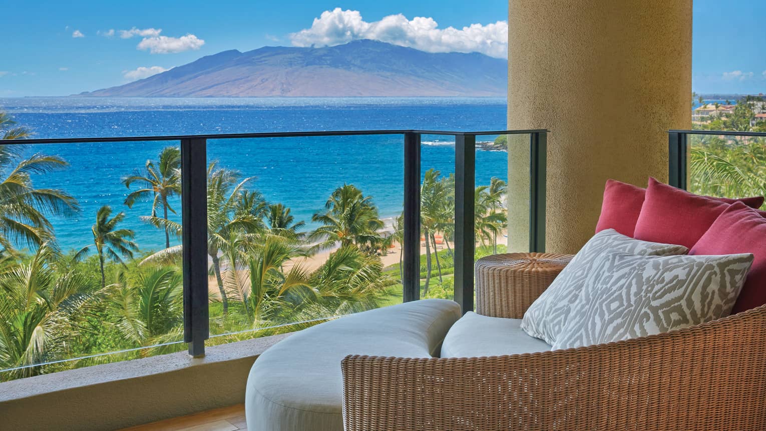 Maile Suite private terrace overlooking the ocean and the mountains