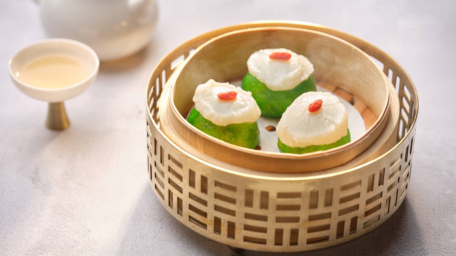 Steamed Lobster and Scallop Dumpling