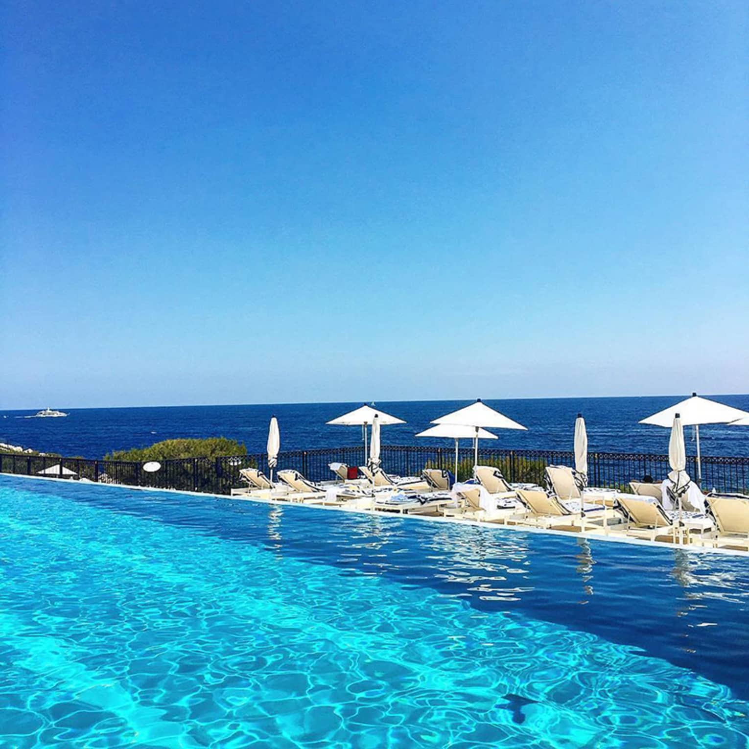 swimming pool with sea view