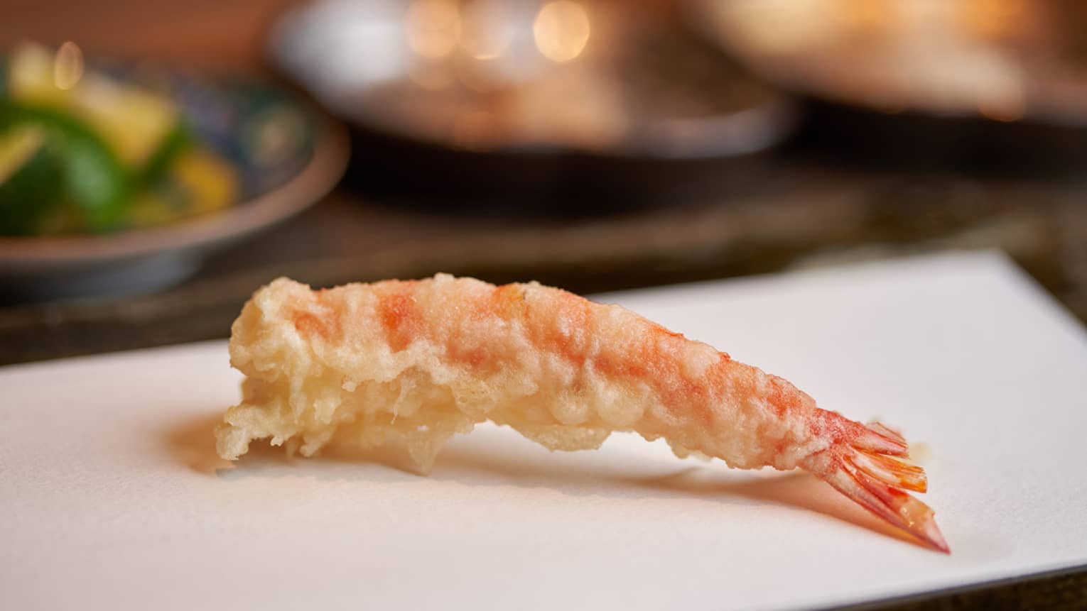 Tempura-battered prawn (ebi) appetizer