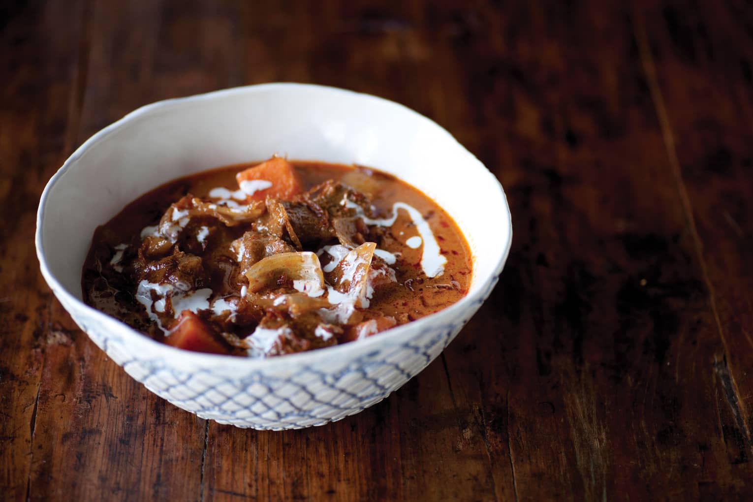 Gaeng Maussaman Nua, slow-cooked Wagyu beef cheek in cardamom-scented southern curry