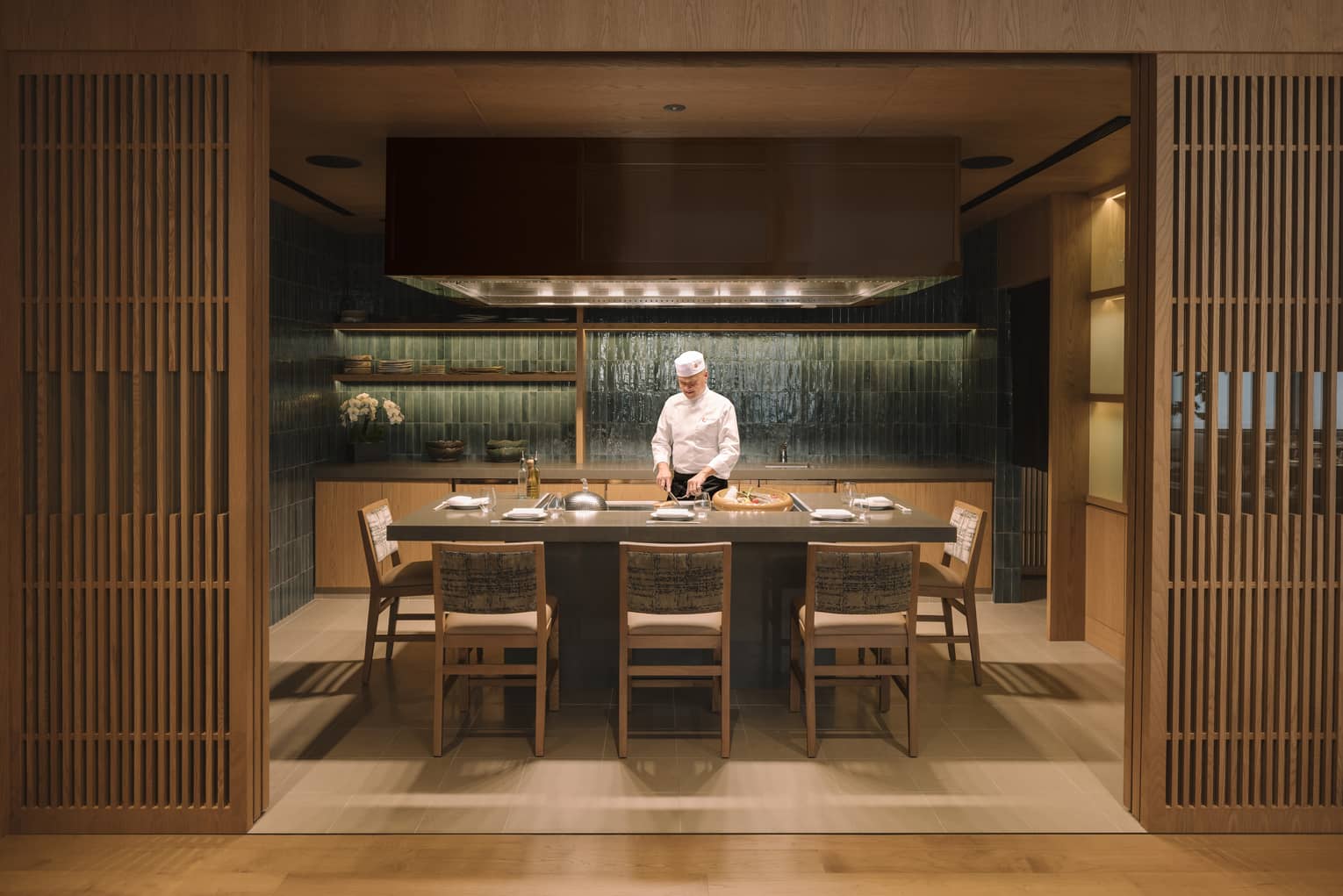 Teppanyaki room at Nobu Singapore