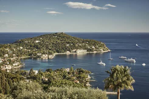 A variety of boats exploring a harbor in Cote d'Azur