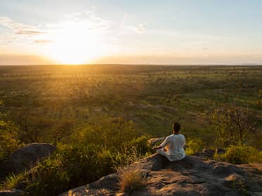  Meditate with the setting sun  